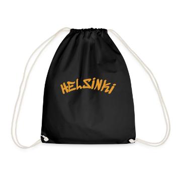 Helsinki - Finnland - Finland - Suomi - Slogan - Drawstring Bag - black - Front
