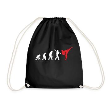 Karate Evolution Entwicklung Kamfkunst - Turnbeutel - Schwarz - Vorne