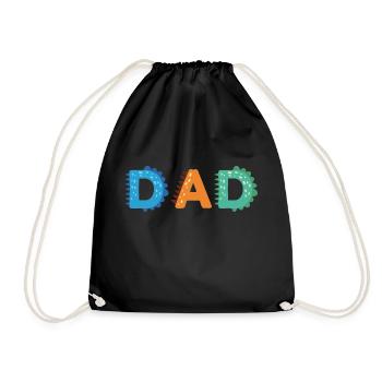 Dad of the Birthday Monster 1st Birthday Family - Drawstring Bag - black - Front