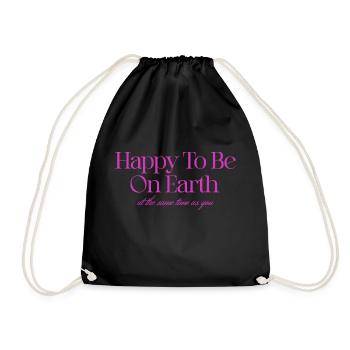 Be Kind, Be Happy Inspirational Kindness - Turnbeutel - Schwarz - Vorne