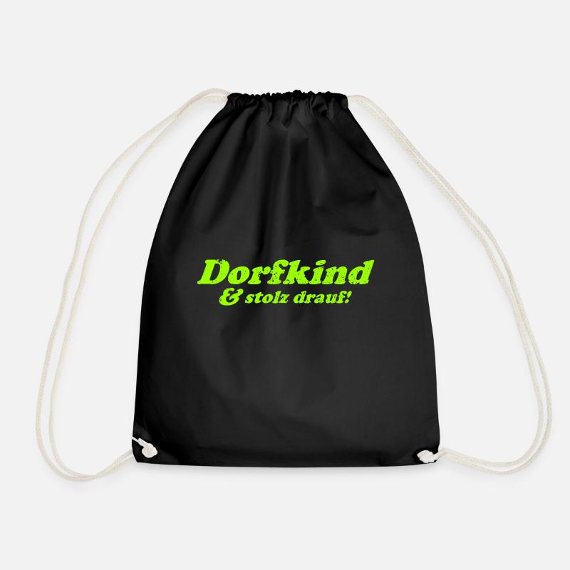 Dorfkind und stolz drauf! - Turnbeutel - Schwarz