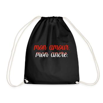 VALENTINES DAY HEART LOVE LOVE ROSE - Drawstring Bag - black - Front