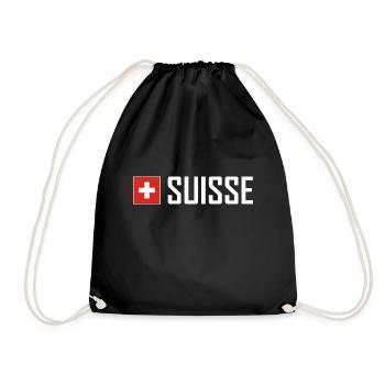 Suisse - Drapeau - Schwiiz - Suisse - Suisse - Sac de sport léger - noir - Devant