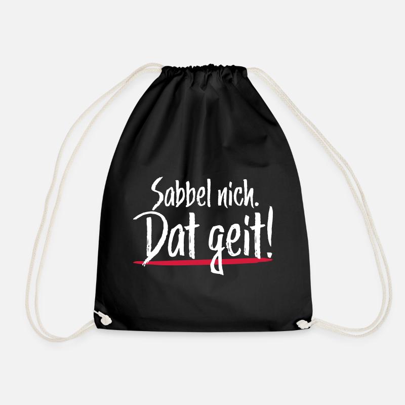 Sabbel nich Dat geit - Turnbeutel - Schwarz