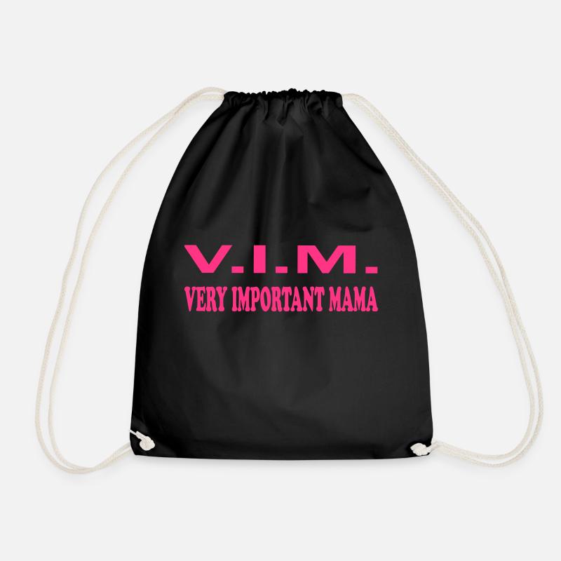 Very important mama - Turnbeutel - Schwarz