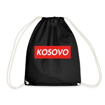 Kosovo - Drawstring Bag - black - Front