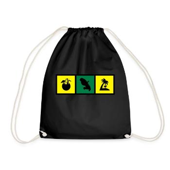 Martinique / 972 / Caraïbes / Martiniquais - Drawstring Bag - black - Front