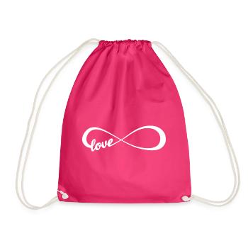 Infinite love - Drawstring Bag - fuchsia - Front