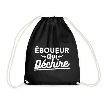 Eboueur qui déchire. cadeau pour éboueur - Sac de sport léger - noir - Devant