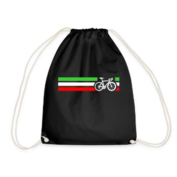Italy Cycling Bicycle Bicycle Gift Costume - Drawstring Bag - black - Front