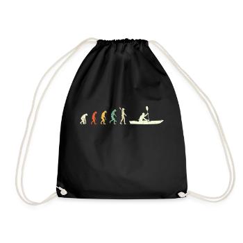 Kayak Canoe Evolution Design Water Paddle River - Drawstring Bag - black - Front