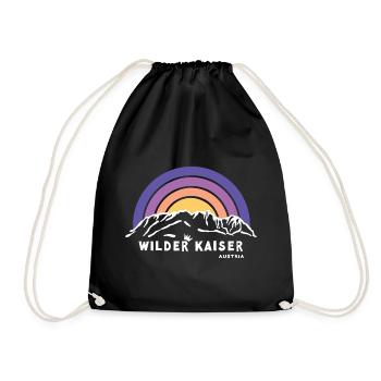 Wilder Kaiser Tirol Kitzbühel Österreich Wandern - Turnbeutel - Schwarz - Vorne