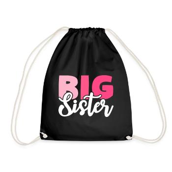BIG SISTER - Drawstring Bag - black - Front