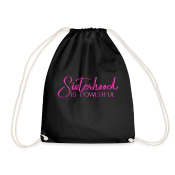Sisterhood is Powerful 10 - Drawstring Bag - black - Front