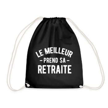 Humour retraite homme - Sac de sport léger - noir - Devant