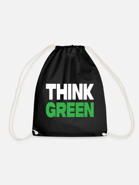 Think Green - Turnbeutel - Schwarz