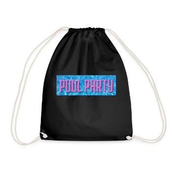 Pool Party - Drawstring Bag - black - Front