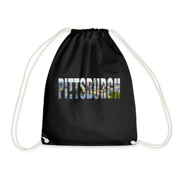 Pittsburgh - Drawstring Bag - black - Front