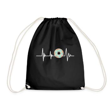 Lifeline and Donut - Drawstring Bag - black - Front