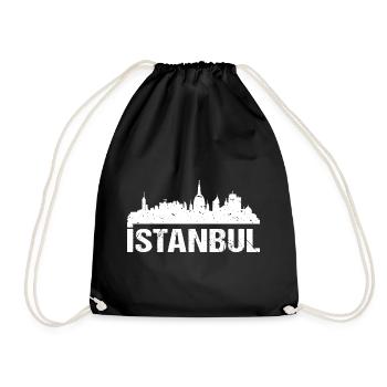 Istanbul Skyline - Turnbeutel - Schwarz - Vorne