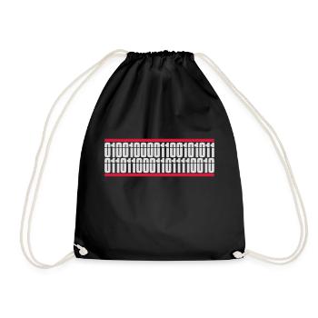 Langage de programme de code binaire - Sac de sport léger - noir - Devant