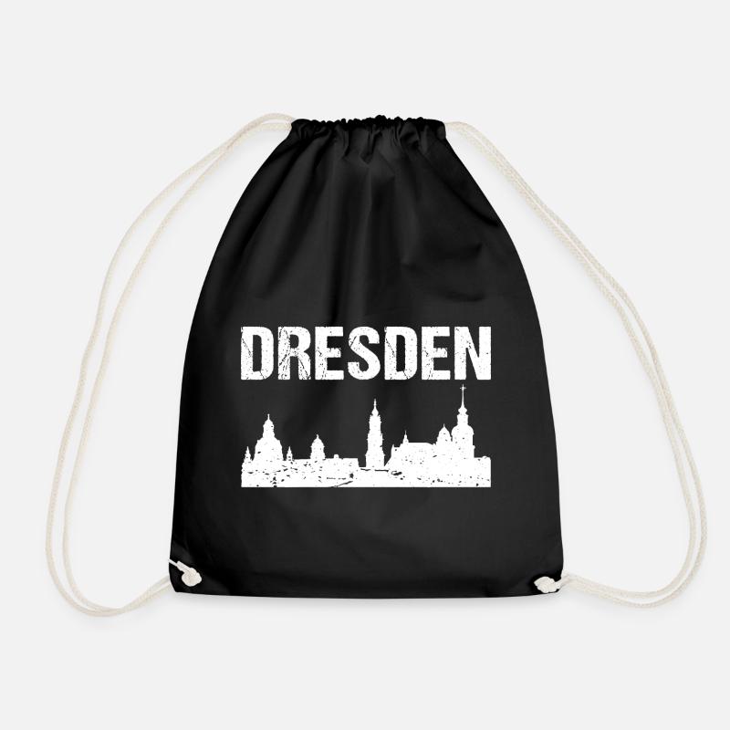 Dresden Skyline Stadt Dresden - Turnbeutel - Schwarz