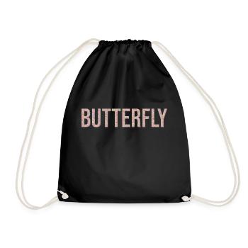 Butterfly Butterfly 3D Marble Texture - Sac de sport léger - noir - Devant