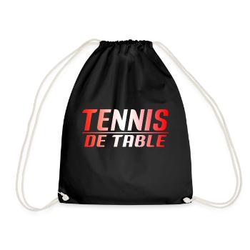 TENNIS DE TABLE TENNISMEN TENNISWOMEN SPORT SUISSE - Sac de sport léger - noir - Devant
