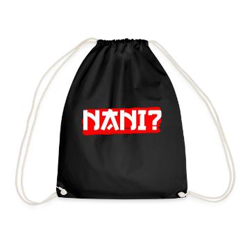 Nani? Japanese saying anime - Drawstring Bag - black - Front