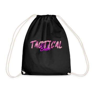 Tactical babe - camouflage pink - Turnbeutel - Schwarz - Vorne