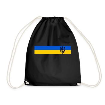 UKRAINE Sporty - Drawstring Bag - black - Front