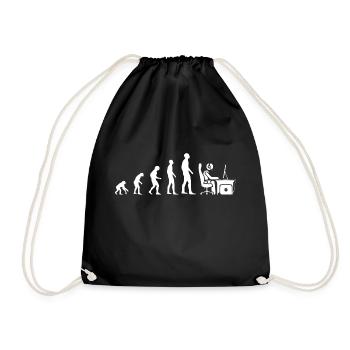 Evolution gamer cadeau humour geek ordinateur - Sac de sport léger - noir - Devant