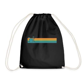 Batterie Schlagzeug Retro - Sac de sport léger - noir - Devant
