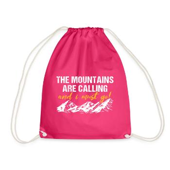 Les montagnes appellent les montagnes de randonnée - Sac de sport léger - fuchsia - Devant