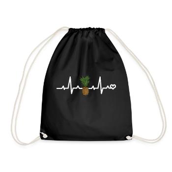 Design élégant d’ananas - Plage de soleil d’été - Sac de sport léger - noir - Devant
