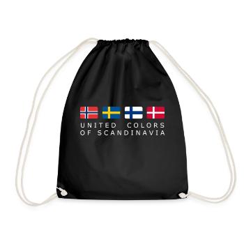 UNITED COLORS OF SCANDINAVIA white-lettered - Turnbeutel - Schwarz - Vorne
