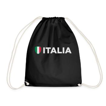 Nationalflagge von Italien - Turnbeutel - Schwarz - Vorne