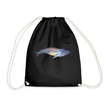 Humpback whale - humpback whale no 2 - Drawstring Bag - black - Front
