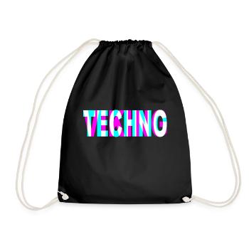 TECHNO VIKING - Turnbeutel - Schwarz - Vorne