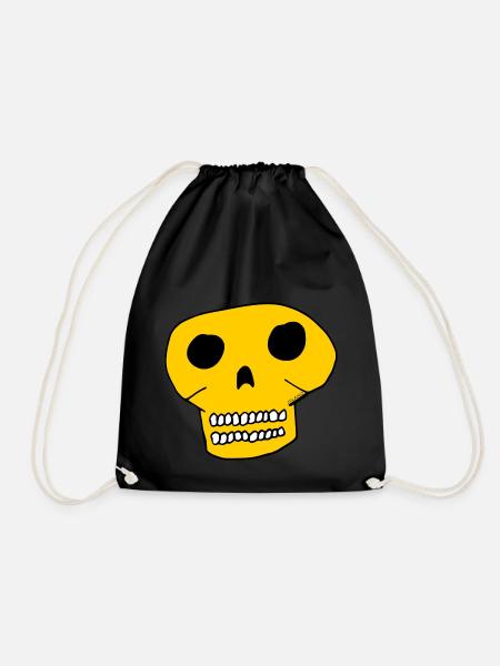 Skull - Skull - Drawstring Bag - black