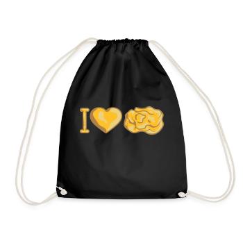 I love gold - Drawstring Bag - black - Front