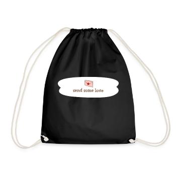 send some love - Drawstring Bag - black - Front