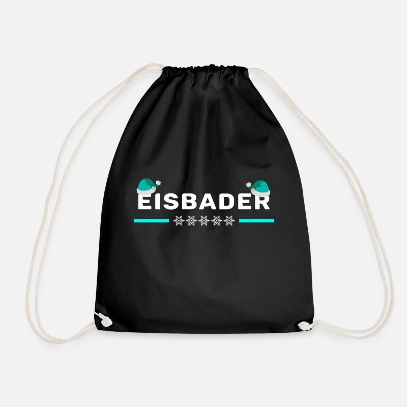 winter eisbaden minus grad eisbader eis mint - Turnbeutel - Schwarz
