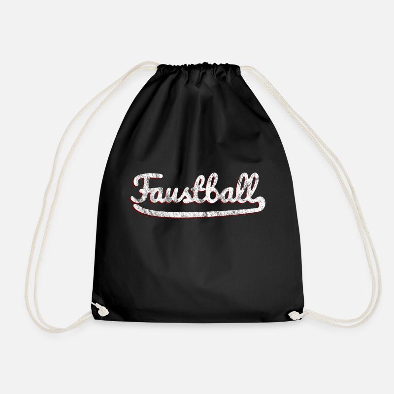 Faustball - Ballsport Distressed Text Design - Turnbeutel - Schwarz