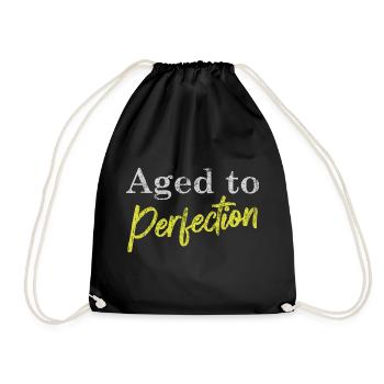 Aged To Perfection - Vintage - Drawstring Bag - black - Front
