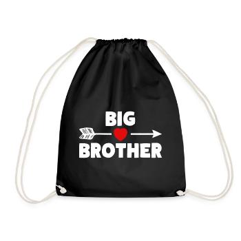 BIG BROTHER Frères et sœurs Cœur - Sac de sport léger - noir - Devant