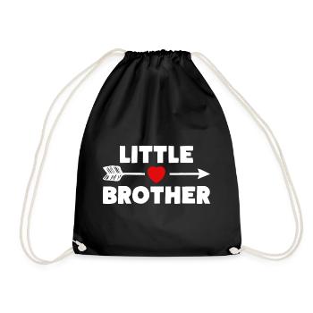 PETIT FRÈRE FRÈRE Et sœur Coeur - Sac de sport léger - noir - Devant