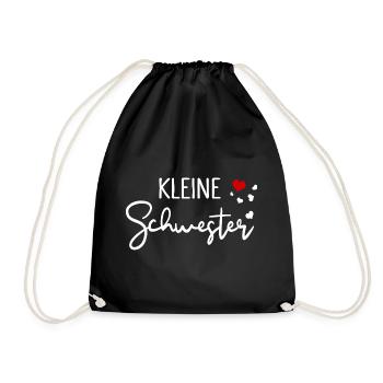Kleine Schwester Familien Liebe - Turnbeutel - Schwarz - Vorne