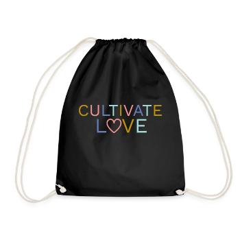 Cultiver l’amour Citation | Mots inspirants - Sac de sport léger - noir - Devant