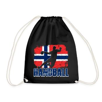 Handball Norwegen - Turnbeutel - Schwarz - Vorne